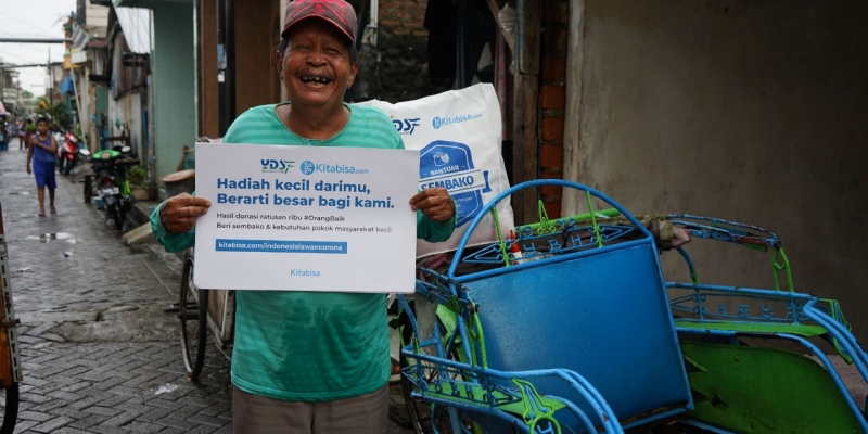 Terdampak Wabah Corona, YDSF dan Kitabisa Distribusikan Sembako untuk Pekerja Harian