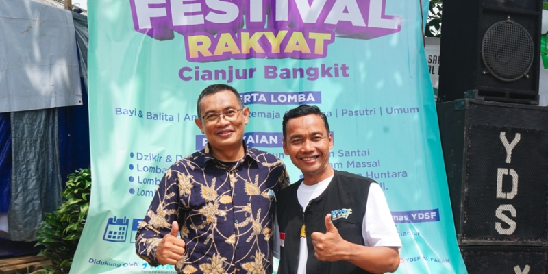 Kang Saep Preman Pensiun Turut Ramaikan Festival Rakyat YDSF untuk Penyintas Gempa Cianjur